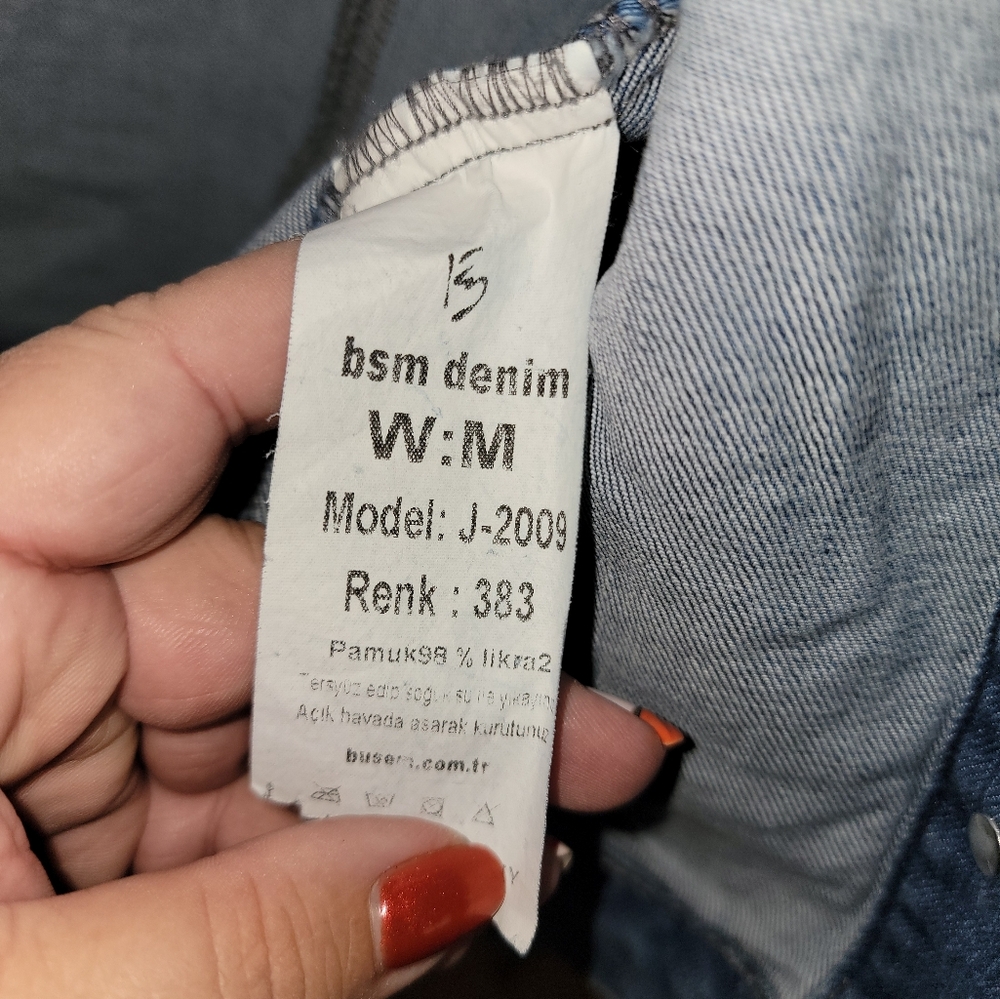 NWT Misses Sz M BSM Denim Jean Jacket - Picture 4 of 8